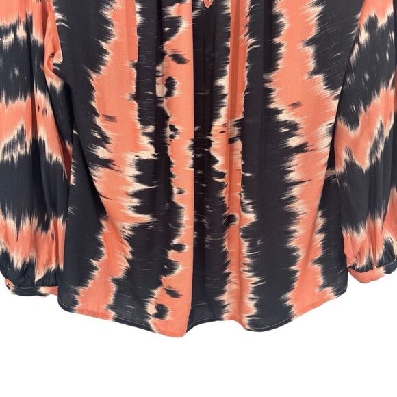 Anthropologie Corey Lynn Calter Annika Blouse Black/Peach Size XS NWT - Picture 6 of 11